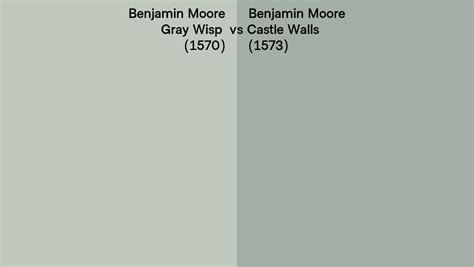 Benjamin Moore Gray Wisp Vs Castle Walls Side By Side Comparison