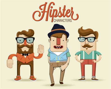 Hipster character illustration with hipster elements | Hipster illustration, Character design ...