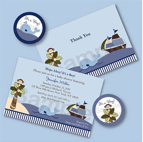 Create and print personalized baby shower invitations with staples. 9 Best Images of Nautical Whale Free Printable Templates ...