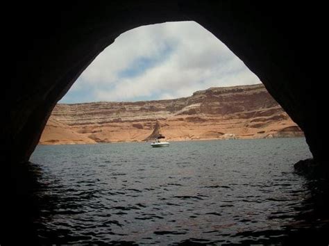 Inside The Cave Looking Out Lake Powell Lake Powell Utah Harmony