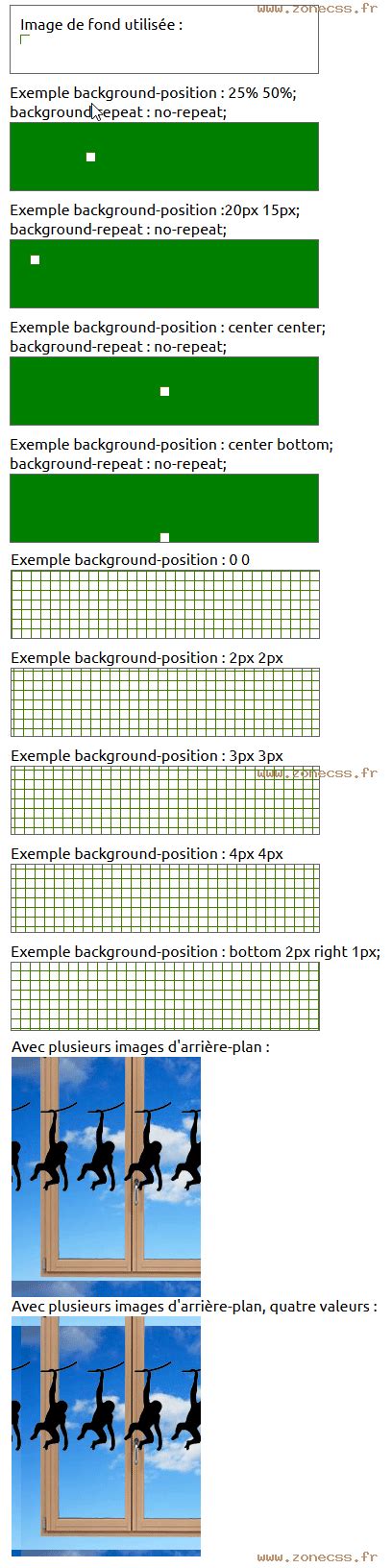 Background Position Css Exemple De Code Zone Css