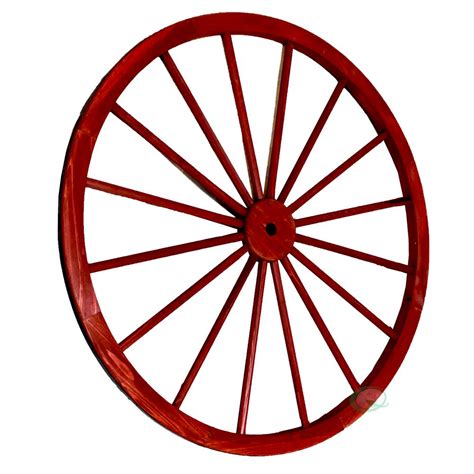 Vintiquewise 42 In X 14 In Decorative Antique Red Wagon Garden Wheel