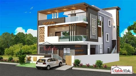Double Storey Elevation Duplex House Design House Front Design