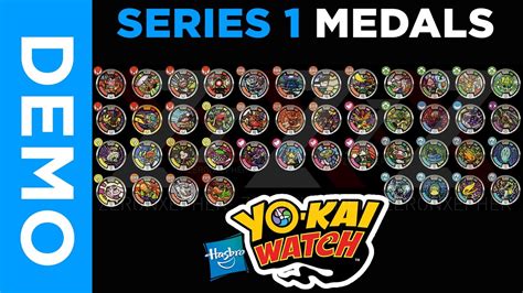 4k Hasbro Yo Kai Watch All Series 1 Medals From Mystery Bags Youtube