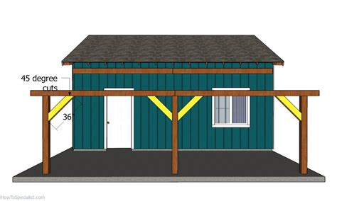 12×24 Attached Carport Free Diy Plans Howtospecialist How To Build Step