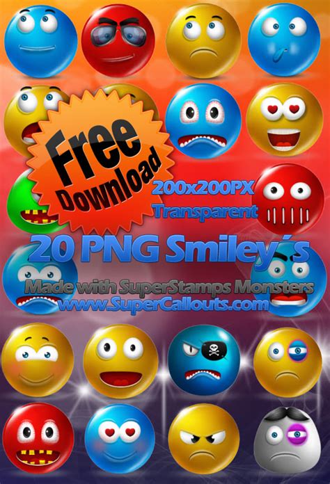 Free Emoticons Smileys Callouts Creative Assets