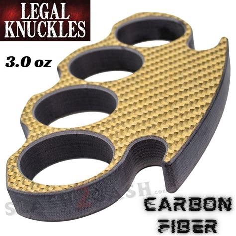Carbon Fiber Knuckles Lightweight Puncher Legal Duster Gold Carbon