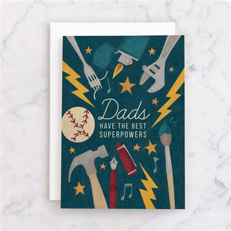 dads superpowers individual father s day greeting cards by kristin sosa minted