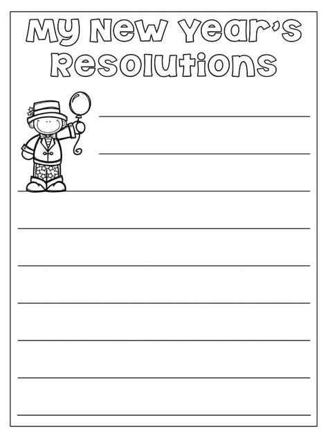 Free New Years Resolution Printables The Best Ideas For Kids