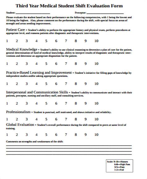 Free 9 Sample Student Evaluation Forms In Ms Word Pdf Gambaran