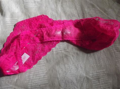 Sexy Pink Lacy Thong Cum Stained £15 00 Interest Pinterest Pink Shops And Sexy