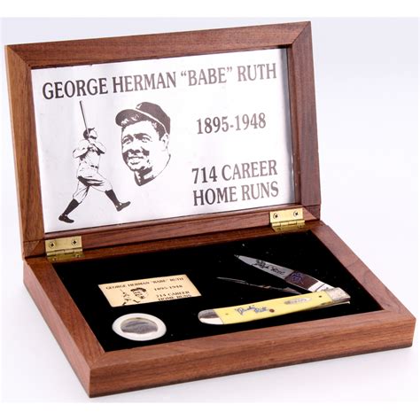 Vintage Babe Ruth 714 Career Home Runs Pocket Knife With Box