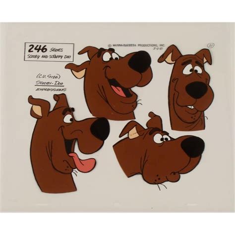 Scooby Doo Expressions Original Model Cel Animation Art