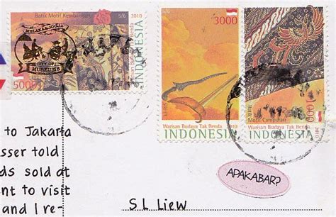 postcards of unesco intangible cultural heritage indonesia indonesian kris