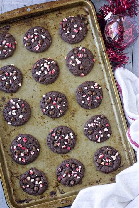 5 Ingredient Double Chocolate Peppermint Cookies Yellow Bliss Road