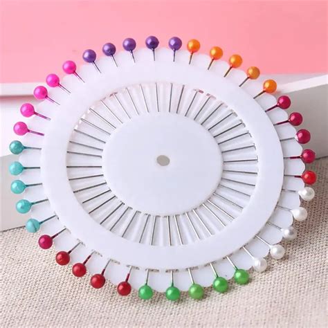 Buy 80pcs1set Sewing Pins Colorful Round Pearl