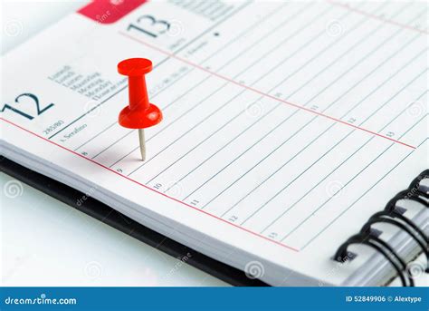 Weekly Agenda With Spiral And Pin Stock Photo Image Of Schedule Busy