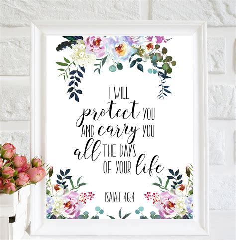 Bible Verse Sign Bible Quote Printable Scripture Wall Decor Etsy