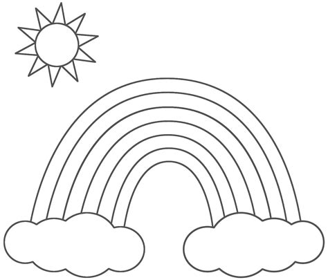 Rainbow Coloring Pages For Kids Printable Only Coloring Pages