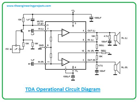Tda Circuit Diagram Tda Datasheet Audio Amplifier Circuits Pinout