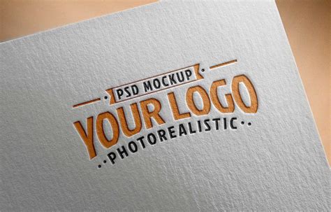 Free Realistic Printed Paper Logo Mockup Psd Good Moc Vrogue Co