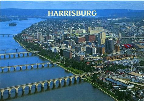 Aerial View Of Harrisburg Pa Pennsylvania United States