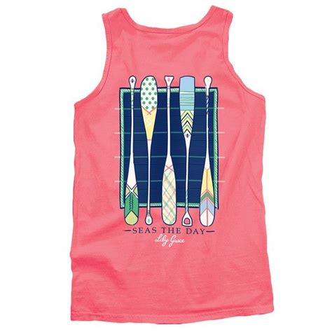 seas the day oars tank top in watermelon by lily grace lily grace unique boutique tee shirts