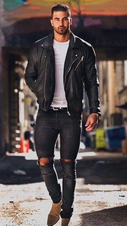 20 Ways How To Style A Black Leather Jacket For Men In 2024