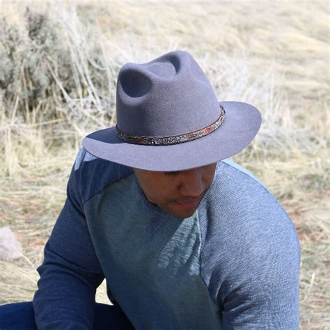 Stetson Jackson Outdoor Fur Blend Hat In Caribou Grey