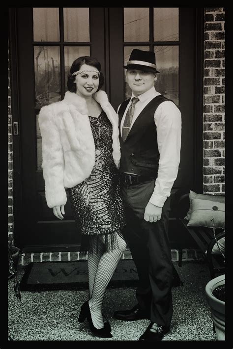 1920s Couples Costume Or Roaring Twenties Flapper And