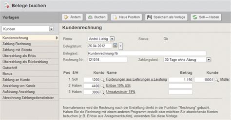 Also praktisch das konto 8400 kopieren. Muster Buchungssatz Ausgangsrechnung