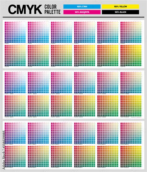 Colour Palette To Cmyk Process Color Color Palette Color Composition