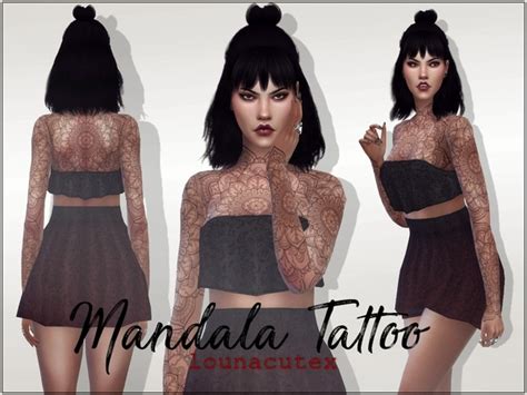 Mandala Tattoo By Louna At Tsr Sims 4 Updates