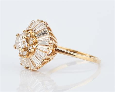 lot 426 18k yellow gold diamond ballerina ring case auctions