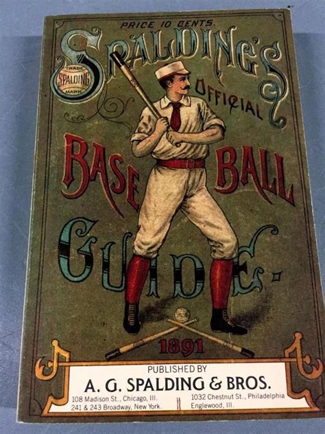 Spaldings Official Baseball Guide 1891~ag Spalding Very Good