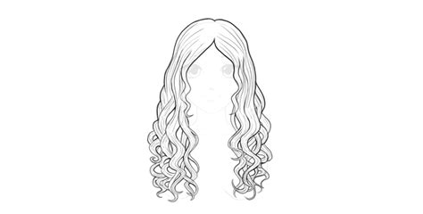 How To Draw Long Curly Anime Hair Example Of How To Draw Long Anime Hair