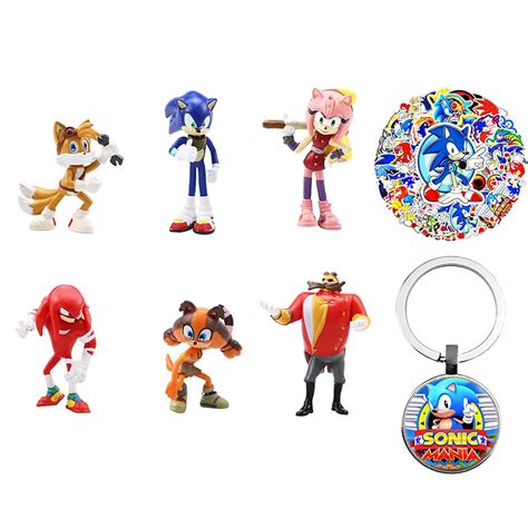 Buy Sonic The Hedgehog 2 Action Figures Toys 6 Pcs Sonic Cake Toppers