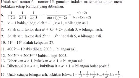 Contoh Soal Induksi Matematika Dan Penyelesaiannya Pdf Contoh Soal