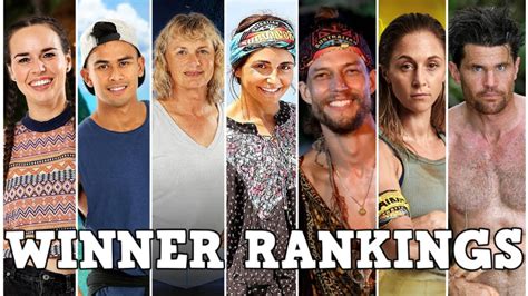 Australian Survivor Winner Rankings Season 1 7 Youtube