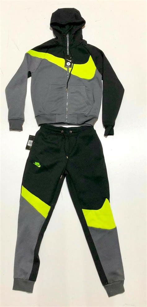Nike mens club fleece tracksuit. Nike Sweat Suit Men's Swoosh Complete Set Hoodie