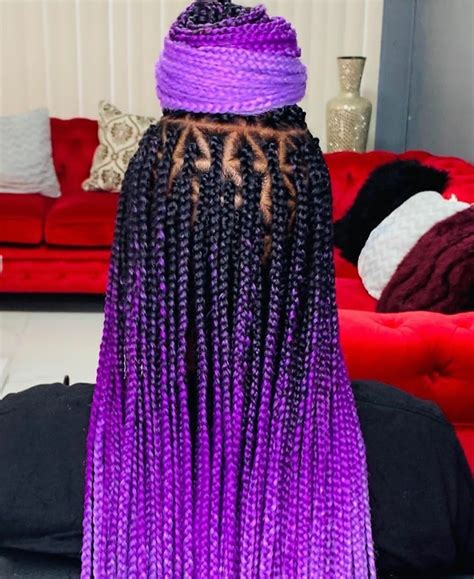 fake hair braids purple box braids pretty braided hairstyles cute box braids hairstyles box