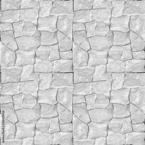 Decorative Stone Wall Clean White Masonry Seamless Background