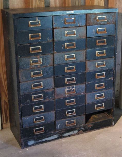 Vintage Steelmaster Metal File Cabinet Apothecary Jewelry Art Chest 30