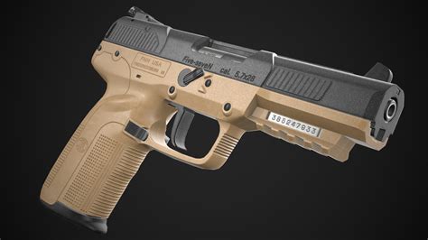 Artstation Fn Five Seven Fde Black Game Ready Game Assets