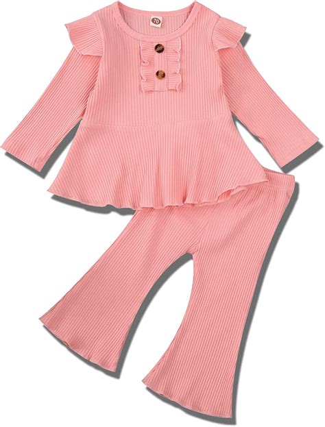 12 18 Month Girl Clothes Ribbed Baby Girl Bell Bottoms
