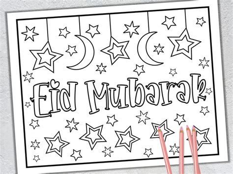 Eid Mubarak Coloring Cards Ramadan And Eid Activity Diy Eid Greeting