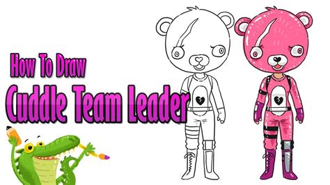 How To Draw And Coloring Cuddle Team Leader Fortnite Easy Step By