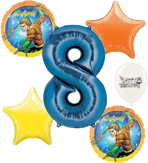 aquaman 8th birthday party decorations balloon bundle toys and games