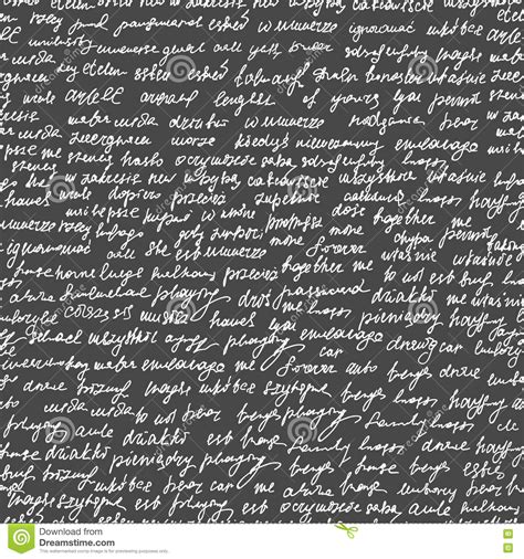 Abstract Vector Endless Seamless Texture With Handwritten Text Words