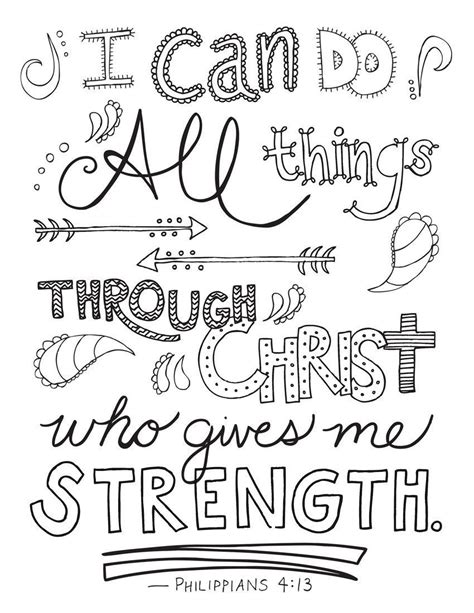 Bible Verse Coloring Page Philippians 413 By Farbetterthings0 More